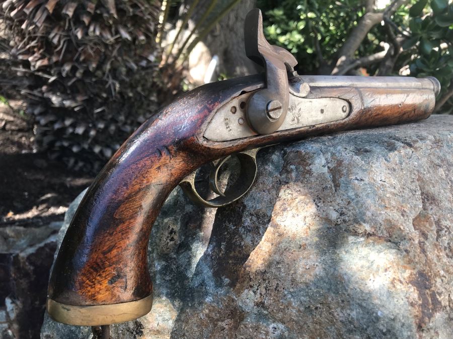 Antique East India Company 1811 Modified Cavalry Pistol Originally Flintlock EIC Rampant Lion British Empire 9' Barrel Gun [Photo 35]