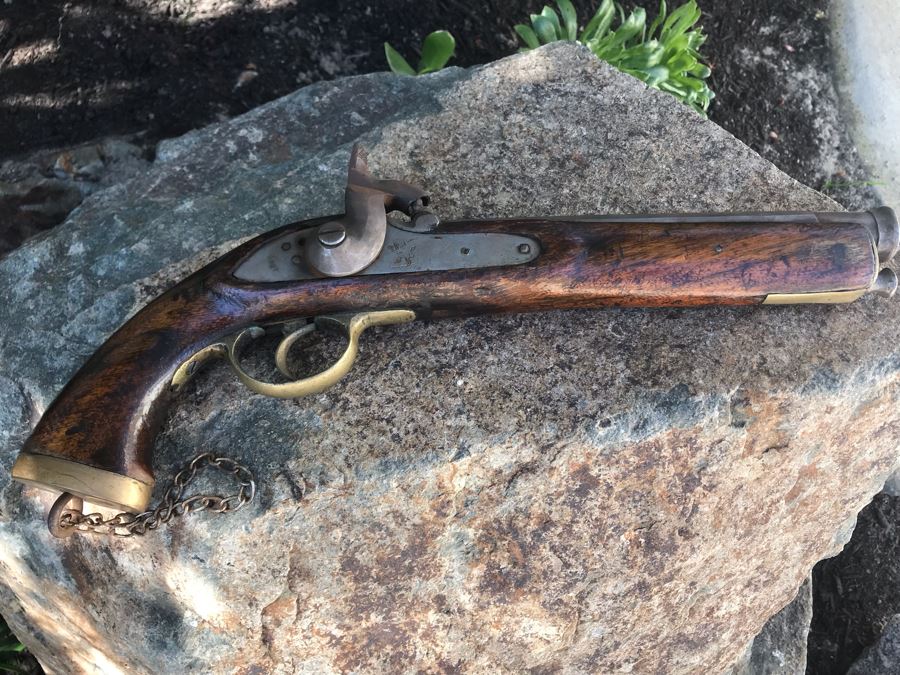Antique East India Company 1811 Modified Cavalry Pistol Originally Flintlock EIC Rampant Lion British Empire 9' Barrel Gun [Photo 30]