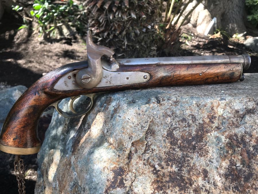 Antique East India Company 1811 Modified Cavalry Pistol Originally Flintlock EIC Rampant Lion British Empire 9' Barrel Gun [Photo 33]