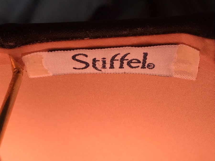 Pair Of Stiffel Heavy Brass Ornate Silver And Gold Table Lamps With Black Stiffel Shades [Photo 4]