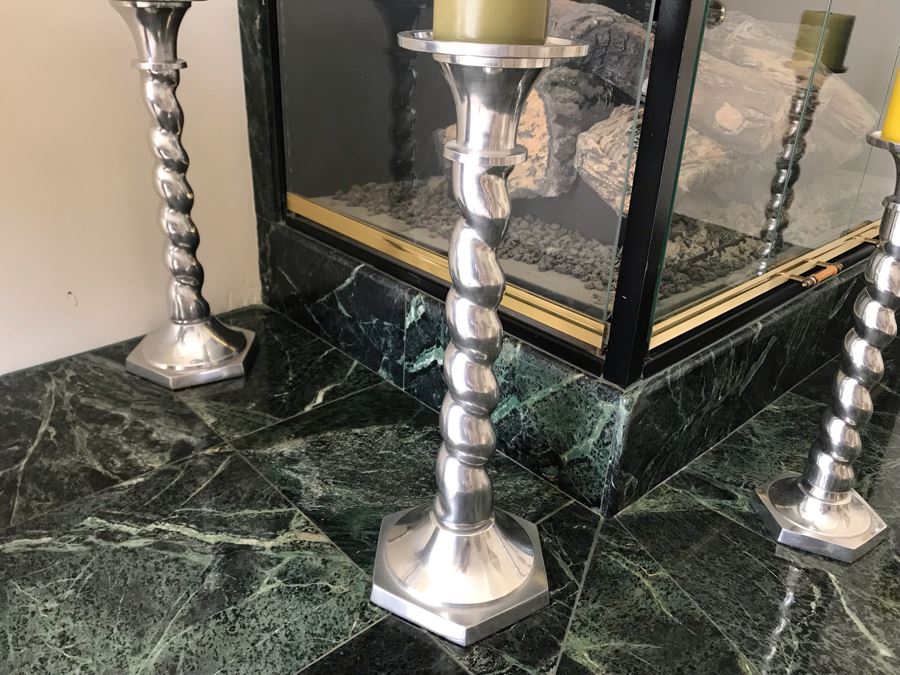 Set Of (4) Twisted Metal Candlestick Holders [Photo 2]