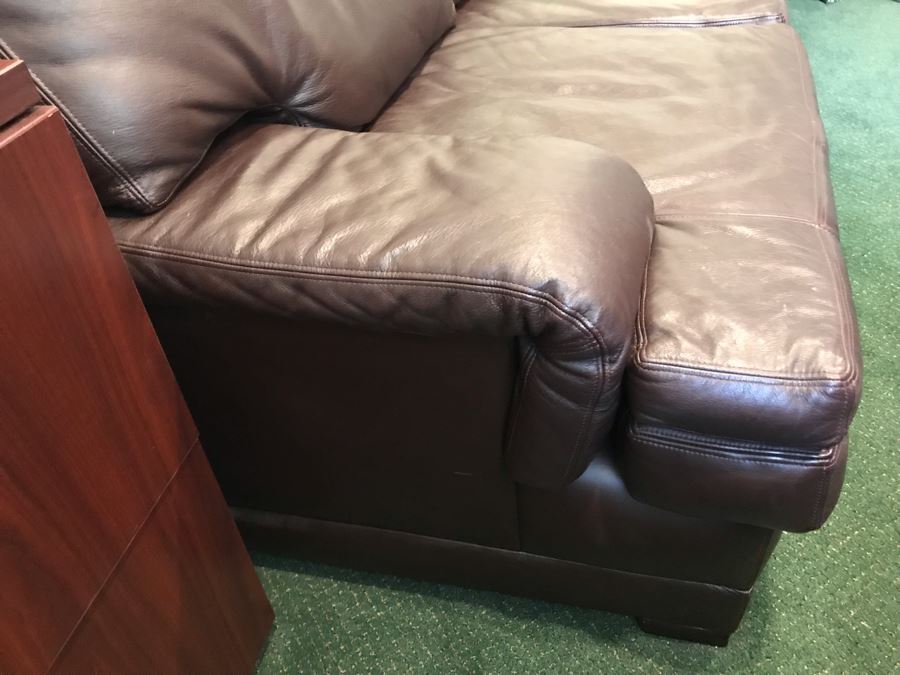 Nice Leather Master Coffee Brown Sofa Sleeper Bed 88'W [Photo 5]