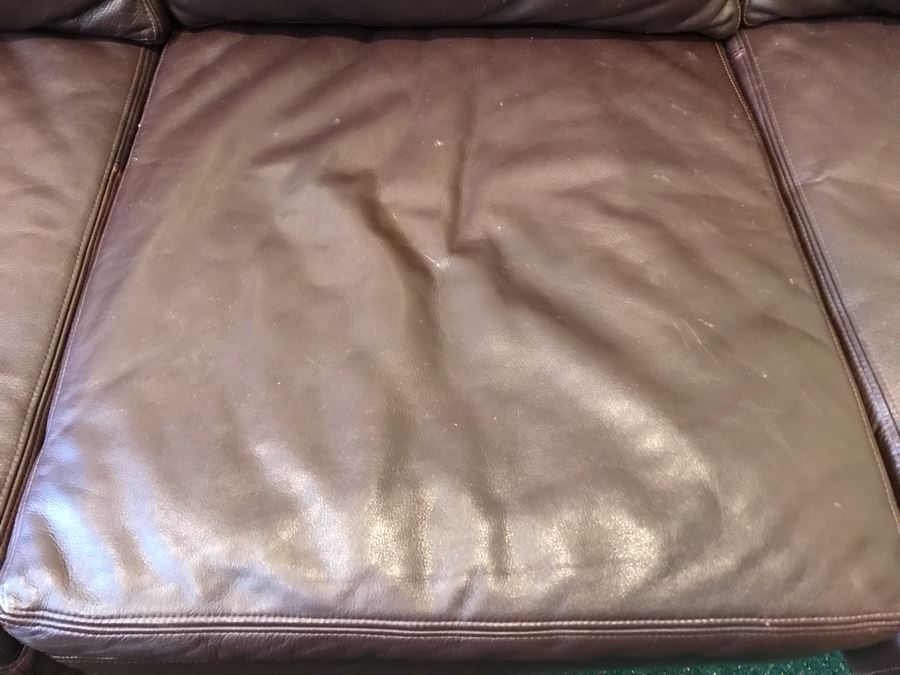 Nice Leather Master Coffee Brown Sofa Sleeper Bed 88'W [Photo 6]