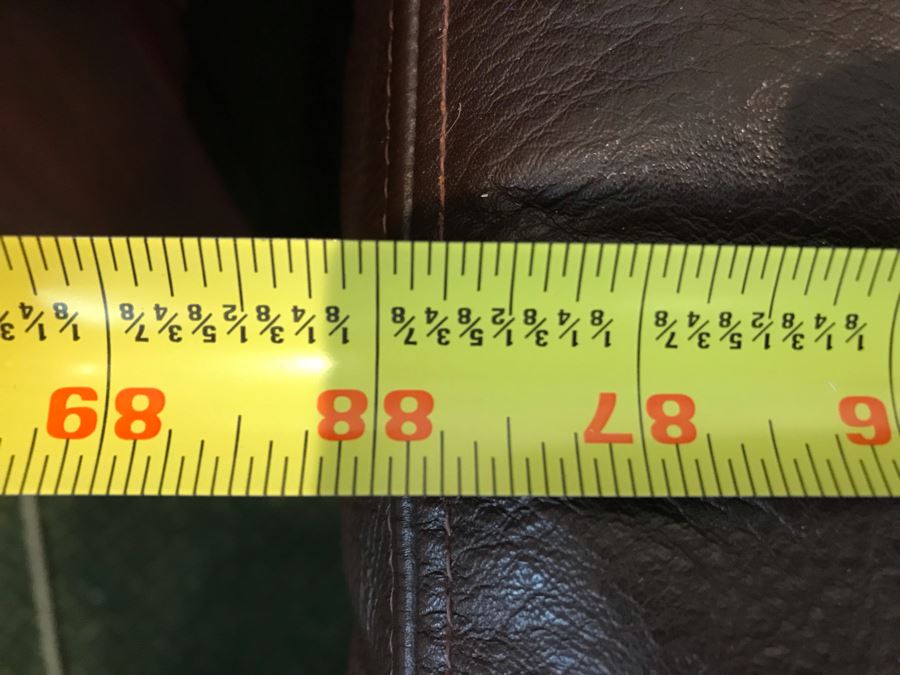 Nice Leather Master Coffee Brown Sofa Sleeper Bed 88'W [Photo 11]