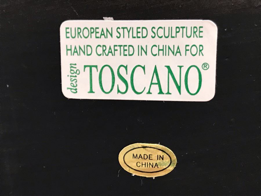 European Styled Faux Elephant Tusk Sculpture Hand Crafted For Toscano Design British Colonial Elephant Tusk Trophy [Photo 7]