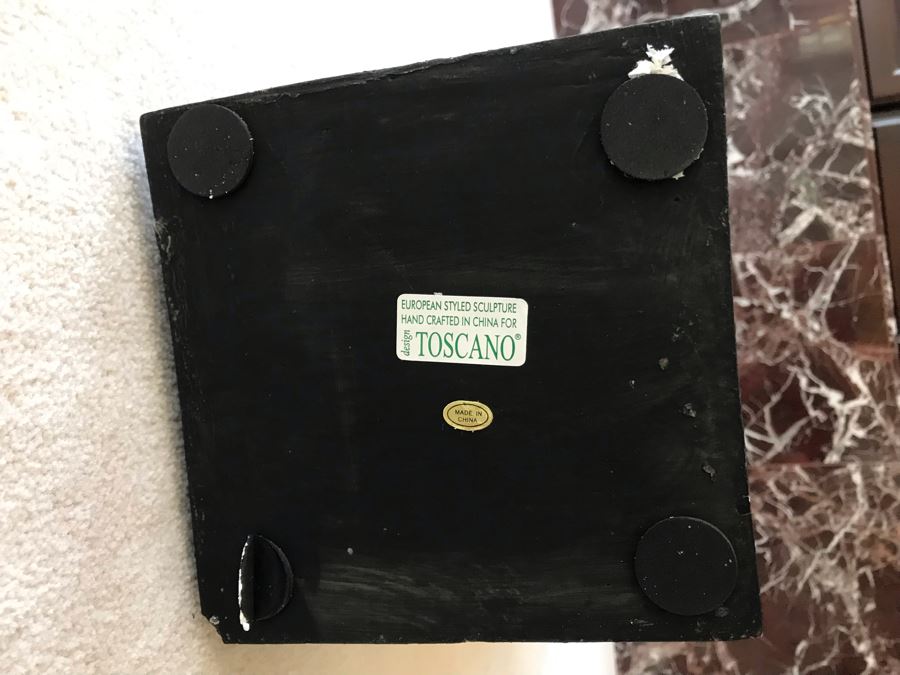 European Styled Faux Elephant Tusk Sculpture Hand Crafted For Toscano Design British Colonial Elephant Tusk Trophy [Photo 6]