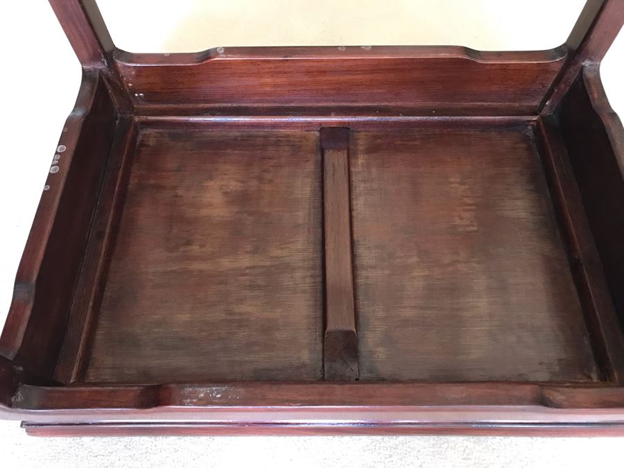 Set Of (3) Rosewood Chinese Nesting Wooden Tables 20'W X 14'D X 26'H [Photo 10]