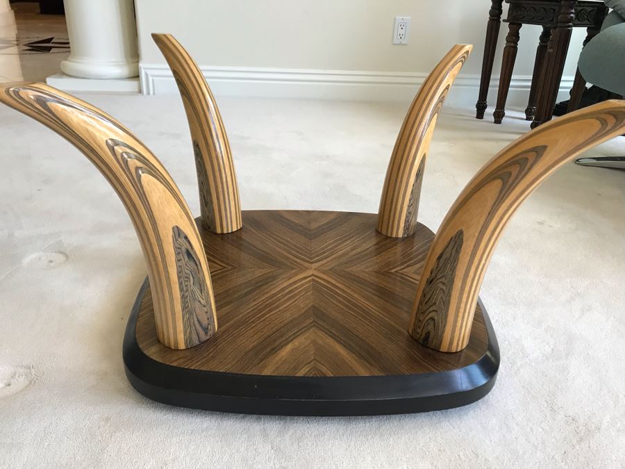 Stunning Henredon Wooden Faux Elephant Tusk Coffee Table ...