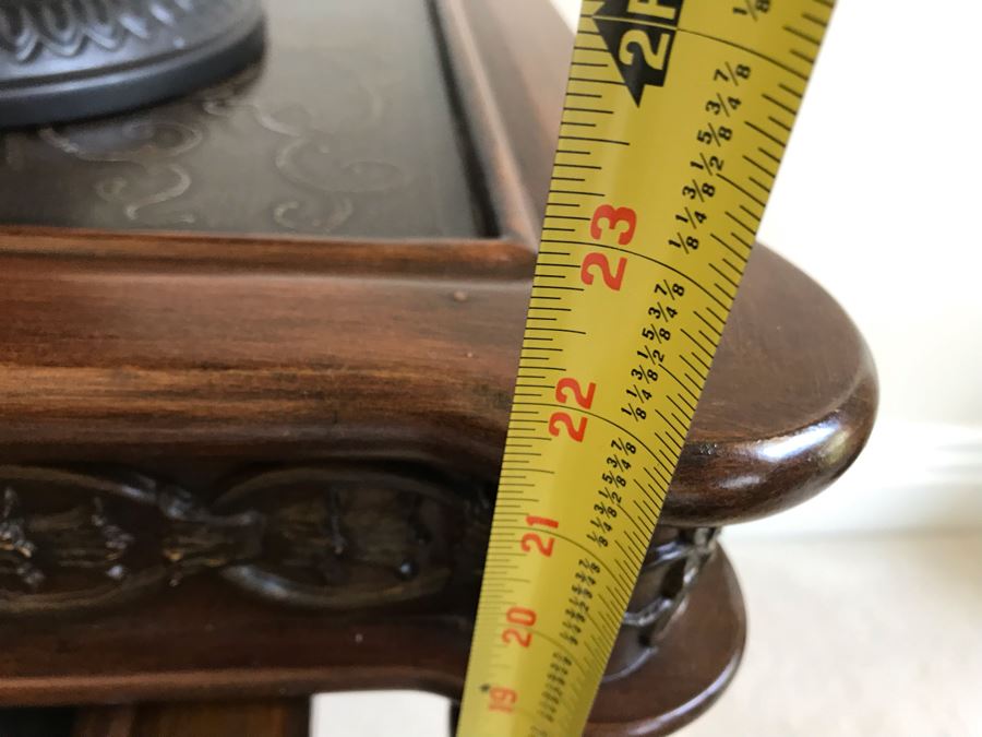 Contemporary Nesting Tables And Metal Footed Bowl With Faux Gold Tone Decorative Balls Table Measures 18'W X 16'D X 22'H [Photo 13]