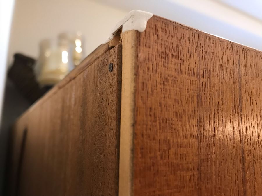 Danish Mid-Century Modern 2-Piece Office Bookcase China Cabinet Teak Veneer Over Plywood With Hutch [Photo 9]