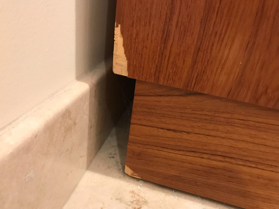 Danish Mid-Century Modern 2-Piece Office Bookcase China Cabinet Teak Veneer Over Plywood With Hutch [Photo 8]