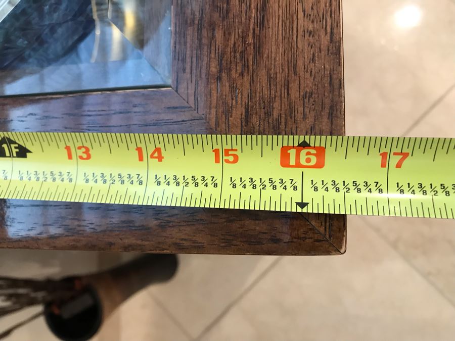 Vintage Thomasville Chinoiserie Wooden Sofa Table Display Cabinet With Up Lighting And Brass Pulls 56.5'W X 16.5'D X 29.5'H [Photo 15]