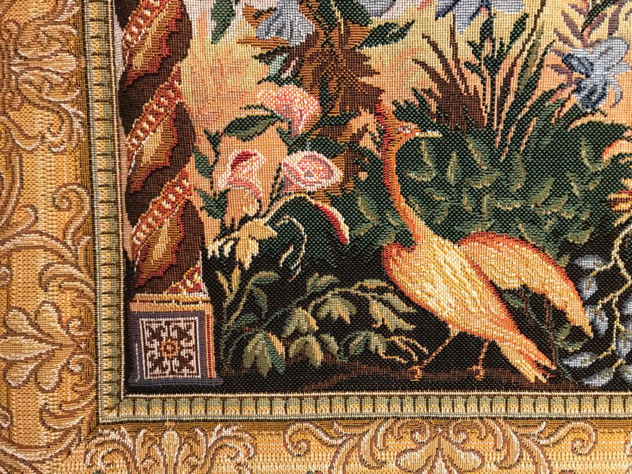 Ornate Elephant Wall Tapestry With Wooden Rod For Display 45'W X 36'H [Photo 6]