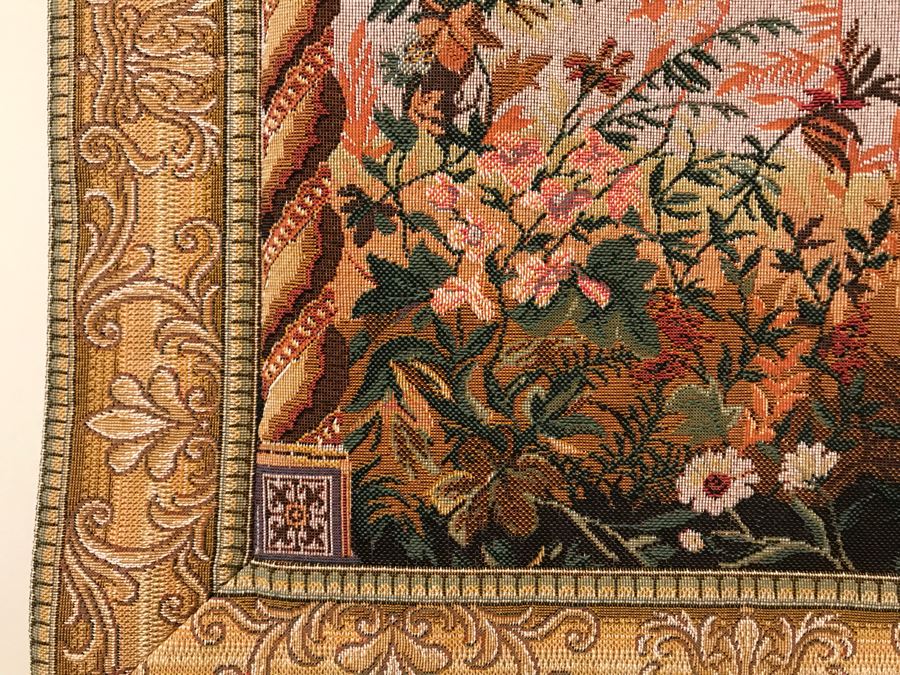 Ornate Camel Wall Tapestry With Wooden Rod For Display 45'W X 36'H [Photo 5]