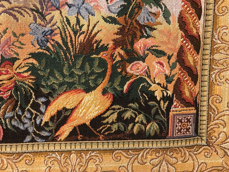 Ornate Camel Wall Tapestry With Wooden Rod For Display 45'W X 36'H [Photo 6]