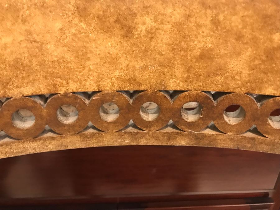 Pair Of Bar Height Wooden Bar Stools 45.5'TH X 36'H Of Arm X 30'H Seat Cushion [Photo 8]