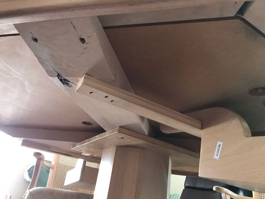 Wooden Pedestal Card Gaming Poker Table With Removable Top Exposing Bumper Pool Table With (4) Chairs, Pool Balls And 2 Pool Sticks 54'W X 30'H [Photo 15]