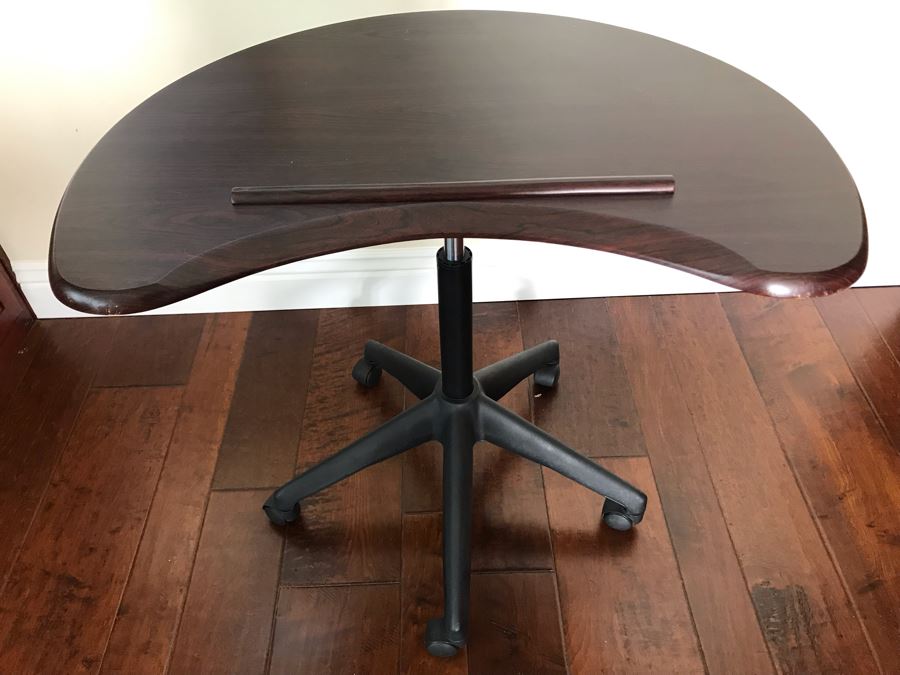 Adjustable Side Table On Casters