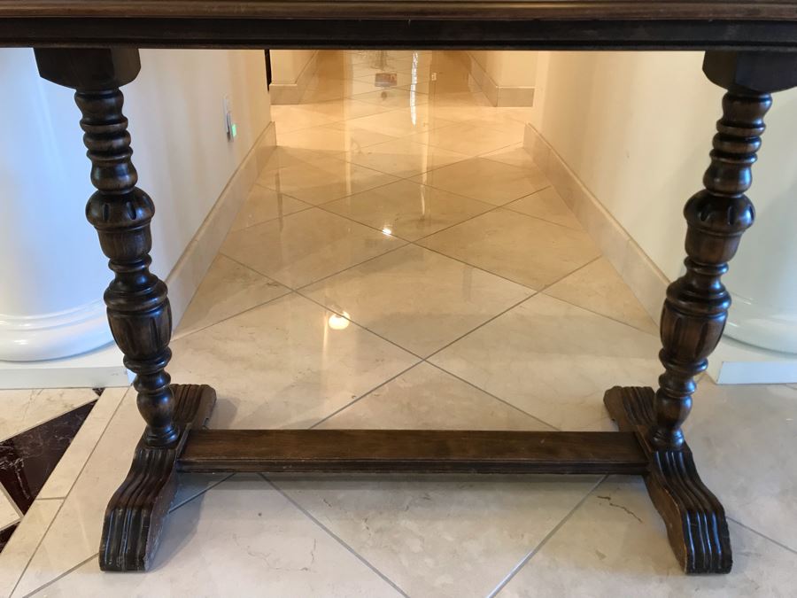 Vintage Wooden Console Sofa Table 48”W X 17”D X 30”H [Photo 6]