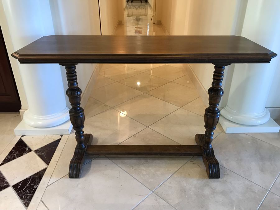 Vintage Wooden Console Sofa Table 48”W X 17”D X 30”H [Photo 5]