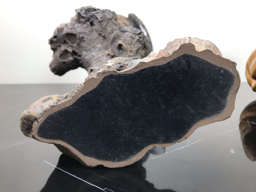 Carved Wooden Sculputre Of Man Holding Guitar 15.5'H And Bald Eagle Composite Sculpture 14'H [Photo 17]