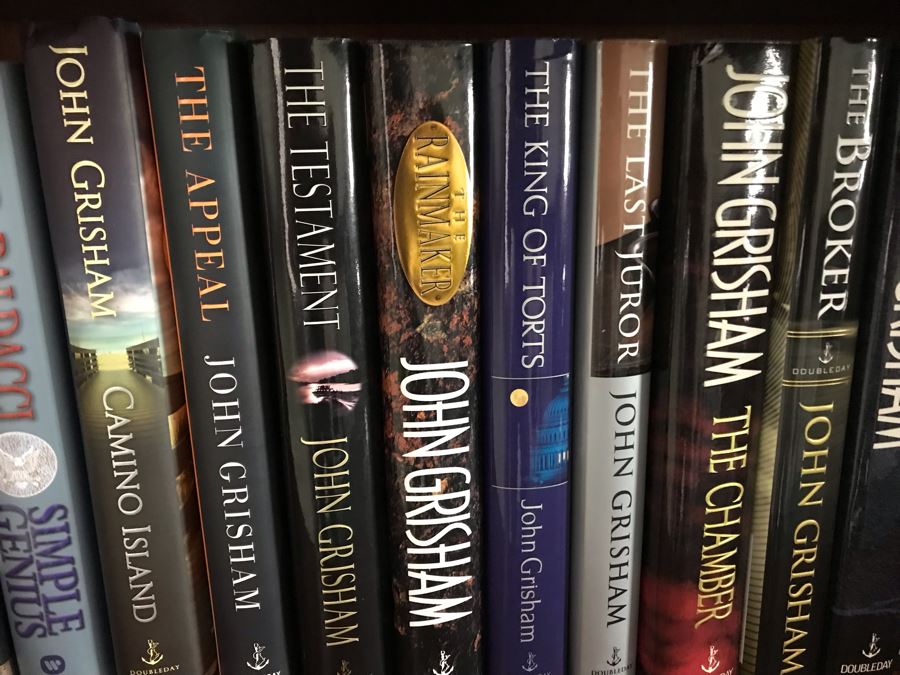 Huge Lot Of Hardback Books Novels By John Grisham, David Baldacci And More (3 Shelves) - Some First Editions [Photo 3]