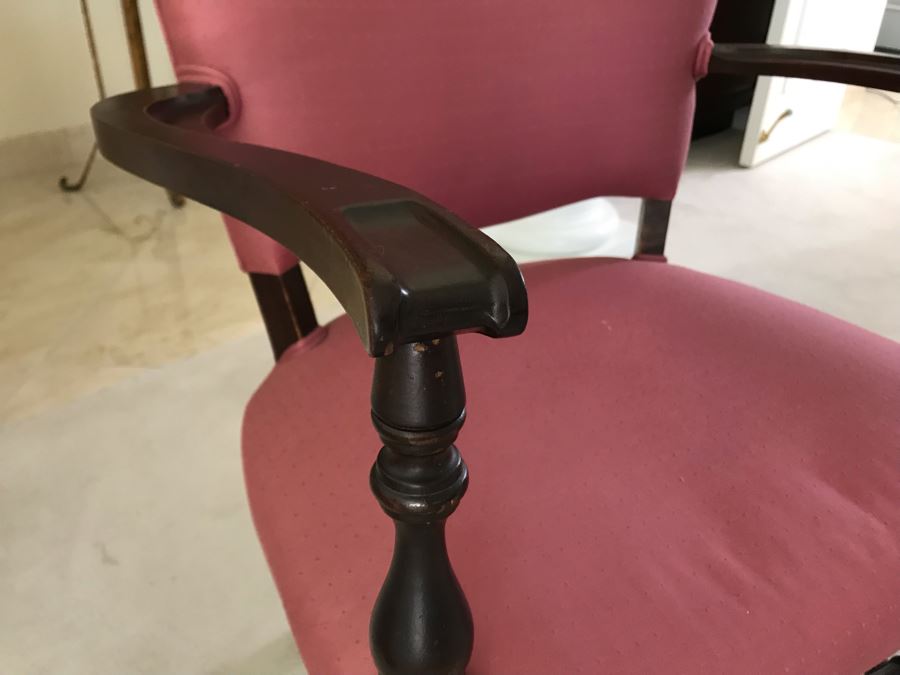 Vintage Upholstered Wooden Armchair [Photo 6]