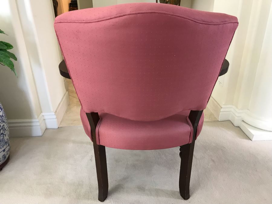 Vintage Upholstered Wooden Armchair [Photo 4]