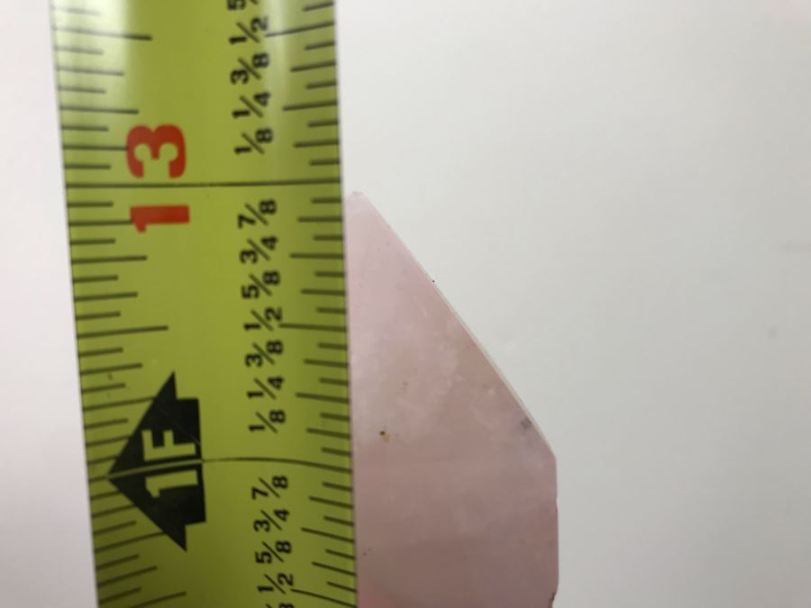 Polished Pink Quartz Sphere 7'R With Ornate Silverplate Stand And Polished Pink Quartz Obelisk 13'H [Photo 12]