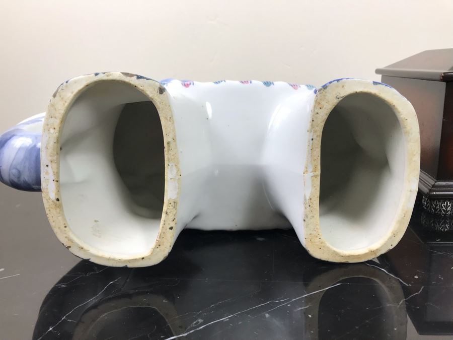 Painted Elephant Figurine 9'H And Lockable Box With Elephant Finial [Photo 6]