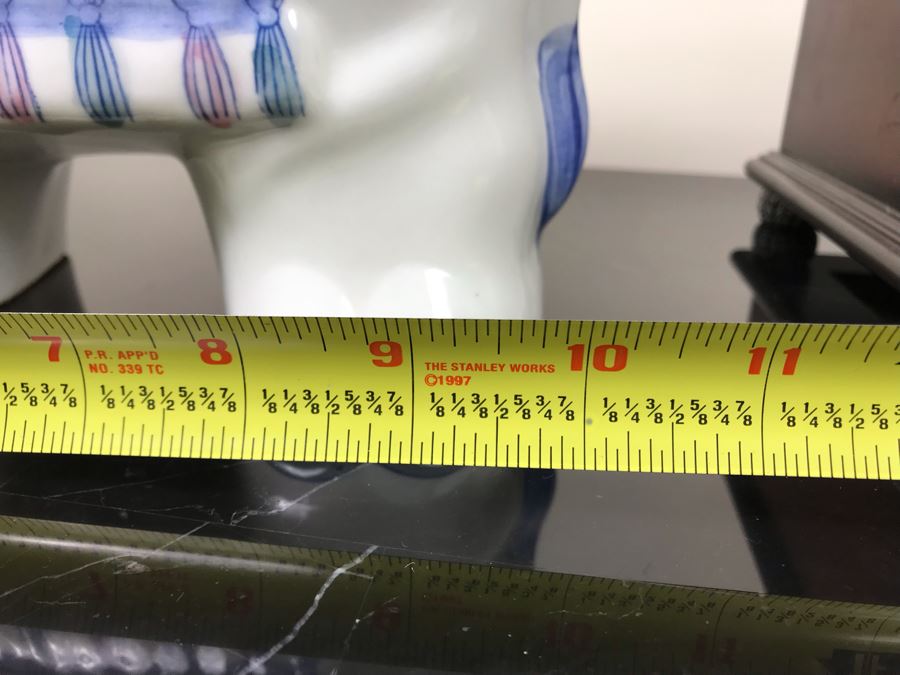 Painted Elephant Figurine 9'H And Lockable Box With Elephant Finial [Photo 13]