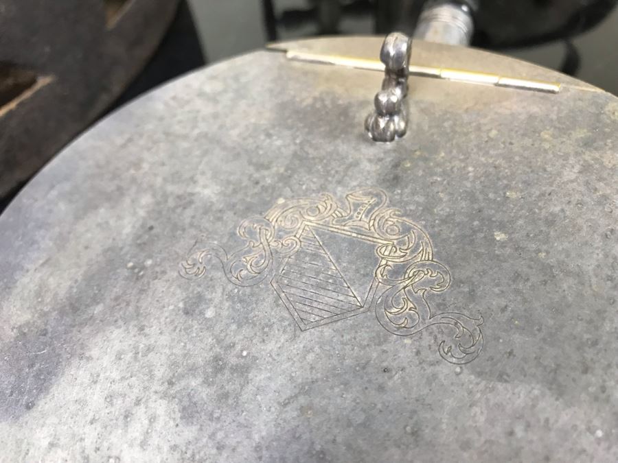 Pair Of Vintage Irons, Vintage Bed Warmer Pan And Vintage Cigar Advertising Box [Photo 18]