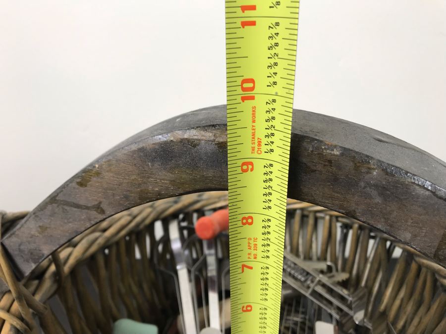 Huge Lot Of Vintage Kitchen Utensils Tools, Vintage Basket With Handle And Vintage Griswold Meat Grinder - See Photos [Photo 20]