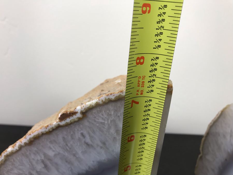 Pair Of Polished Cut Geode Bookends Each 7'H X 5'W [Photo 8]