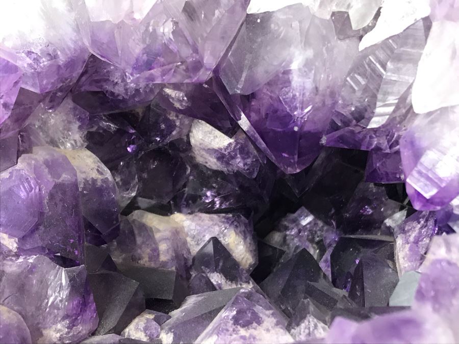 Large Amethyst Crystal Geode With Stand 9.5'W X 8.5'D - See Photos [Photo 17]