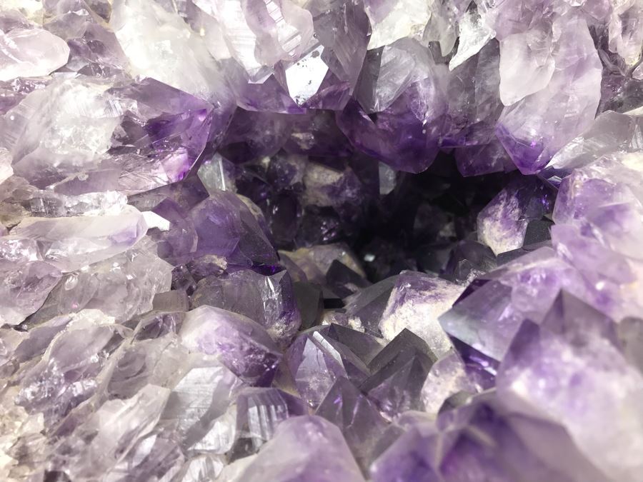 Large Amethyst Crystal Geode With Stand 9.5'W X 8.5'D - See Photos [Photo 4]