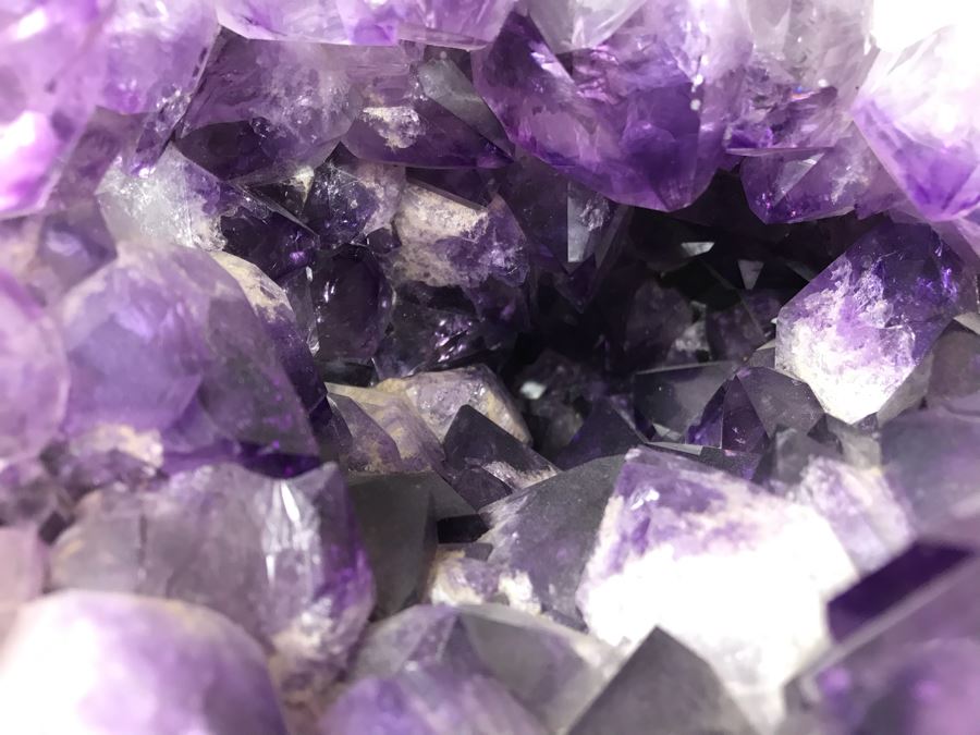 Large Amethyst Crystal Geode With Stand 9.5'W X 8.5'D - See Photos [Photo 8]