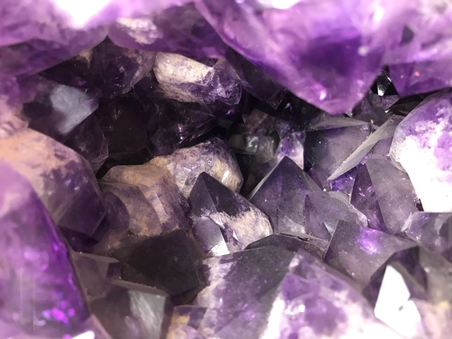 Large Amethyst Crystal Geode With Stand 9.5'W X 8.5'D - See Photos [Photo 7]