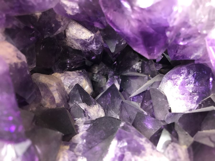 Large Amethyst Crystal Geode With Stand 9.5'W X 8.5'D - See Photos [Photo 9]