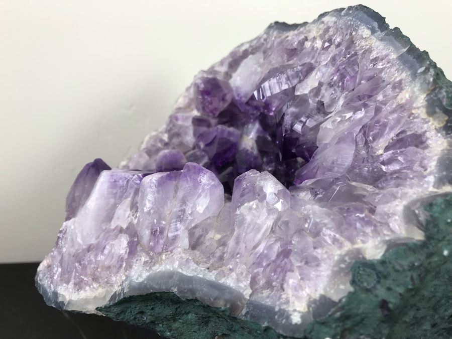 Large Amethyst Crystal Geode With Stand 9.5'W X 8.5'D - See Photos [Photo 16]