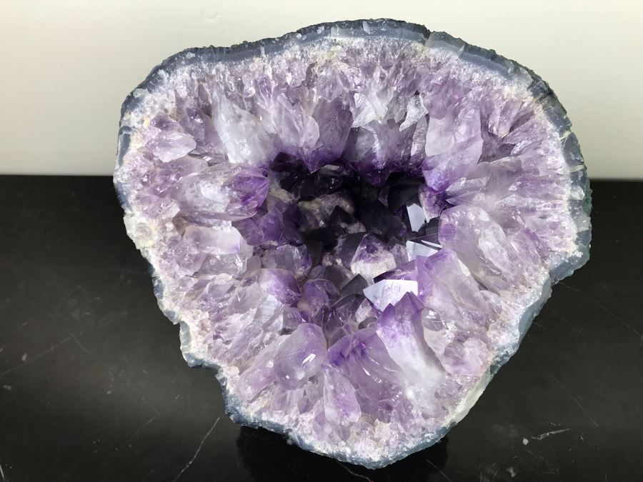 Large Amethyst Crystal Geode With Stand 9.5'W X 8.5'D - See Photos [Photo 5]