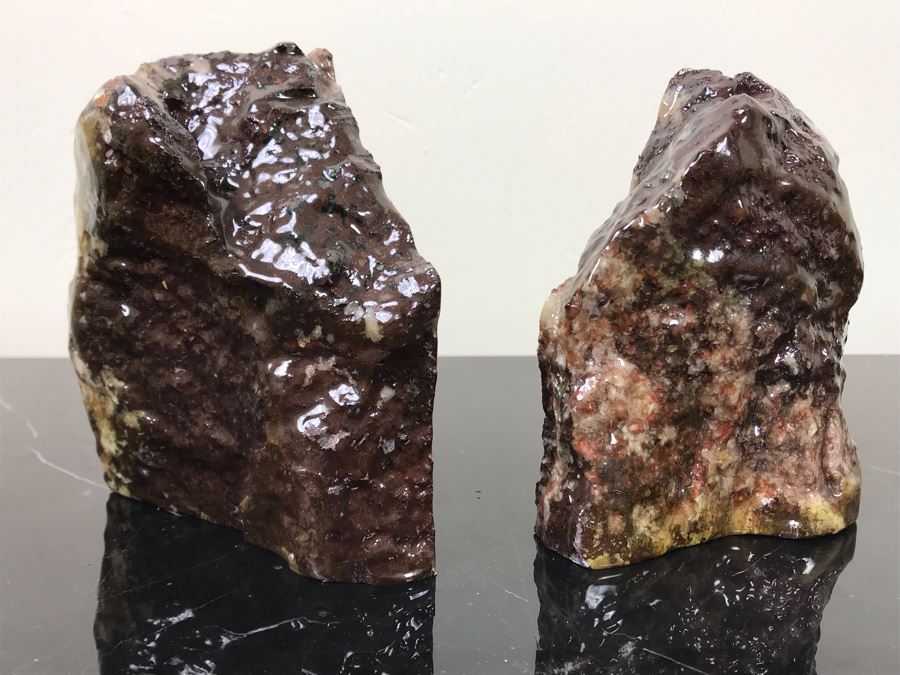 Pair Of Polished Michigan Copper Ore Bookends Each 5'H X 4'W [Photo 6]
