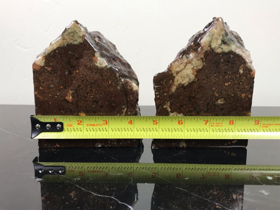 Pair Of Polished Michigan Copper Ore Bookends Each 5'H X 4'W [Photo 10]
