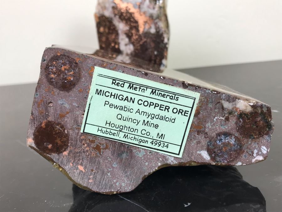 Pair Of Polished Michigan Copper Ore Bookends Each 5'H X 4'W [Photo 2]