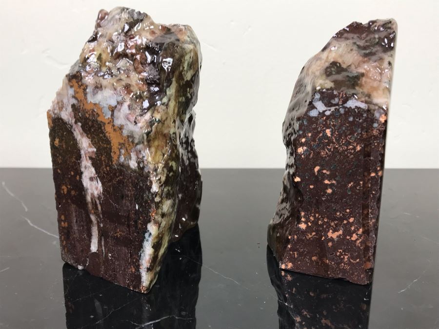 Pair Of Polished Michigan Copper Ore Bookends Each 5'H X 4'W [Photo 7]