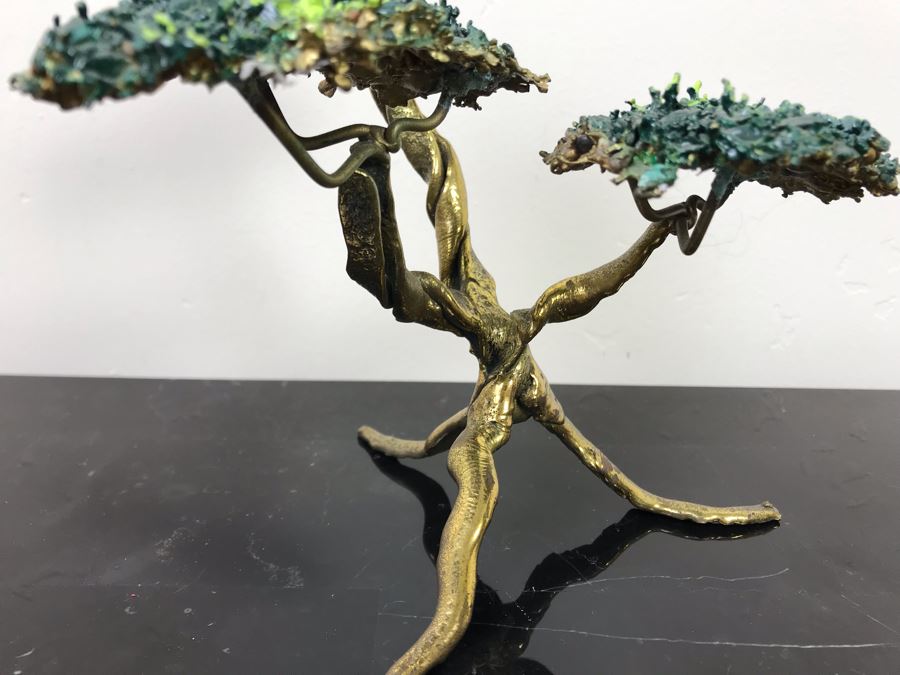 Beswick England Dachsund Dog Figurine, Hand Painted Basset Hound Figurine And Gold Tone Tree Sculpture [Photo 11]