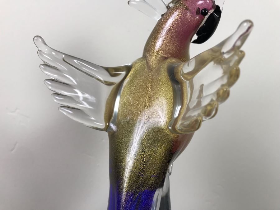Murano Glass Parrot Bird By Vetro Artistico Hand Made In Italy 14'H [Photo 6]