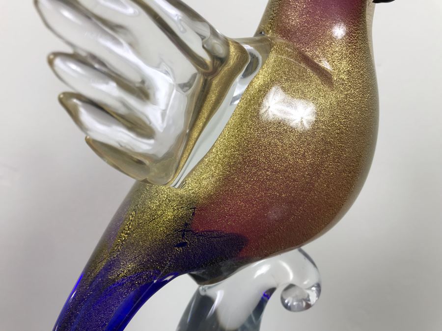 Murano Glass Parrot Bird By Vetro Artistico Hand Made In Italy 14'H [Photo 3]