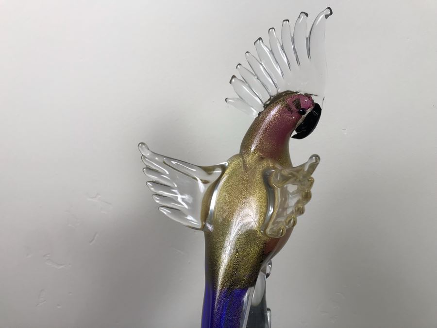 Murano Glass Parrot Bird By Vetro Artistico Hand Made In Italy 14'H [Photo 5]