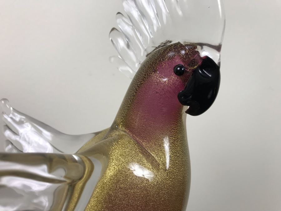 Murano Glass Parrot Bird By Vetro Artistico Hand Made In Italy 14'H [Photo 2]
